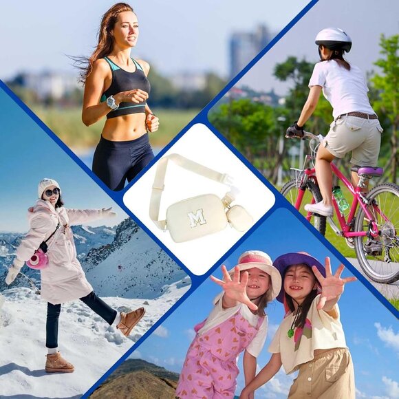 Personalized Initial Fanny Pack for Girls - Perfect Birthday Gift in Cream-M - Picture 9 of 9